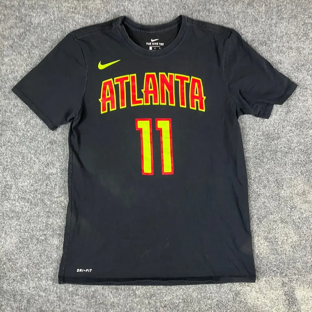 Nike Atlanta 11 T-Shirt Mens Size M Black‎ Dri-Fit Basketball Athletic Graphic